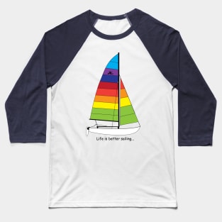 Hobie 16 Catamaran Sailboat Baseball T-Shirt